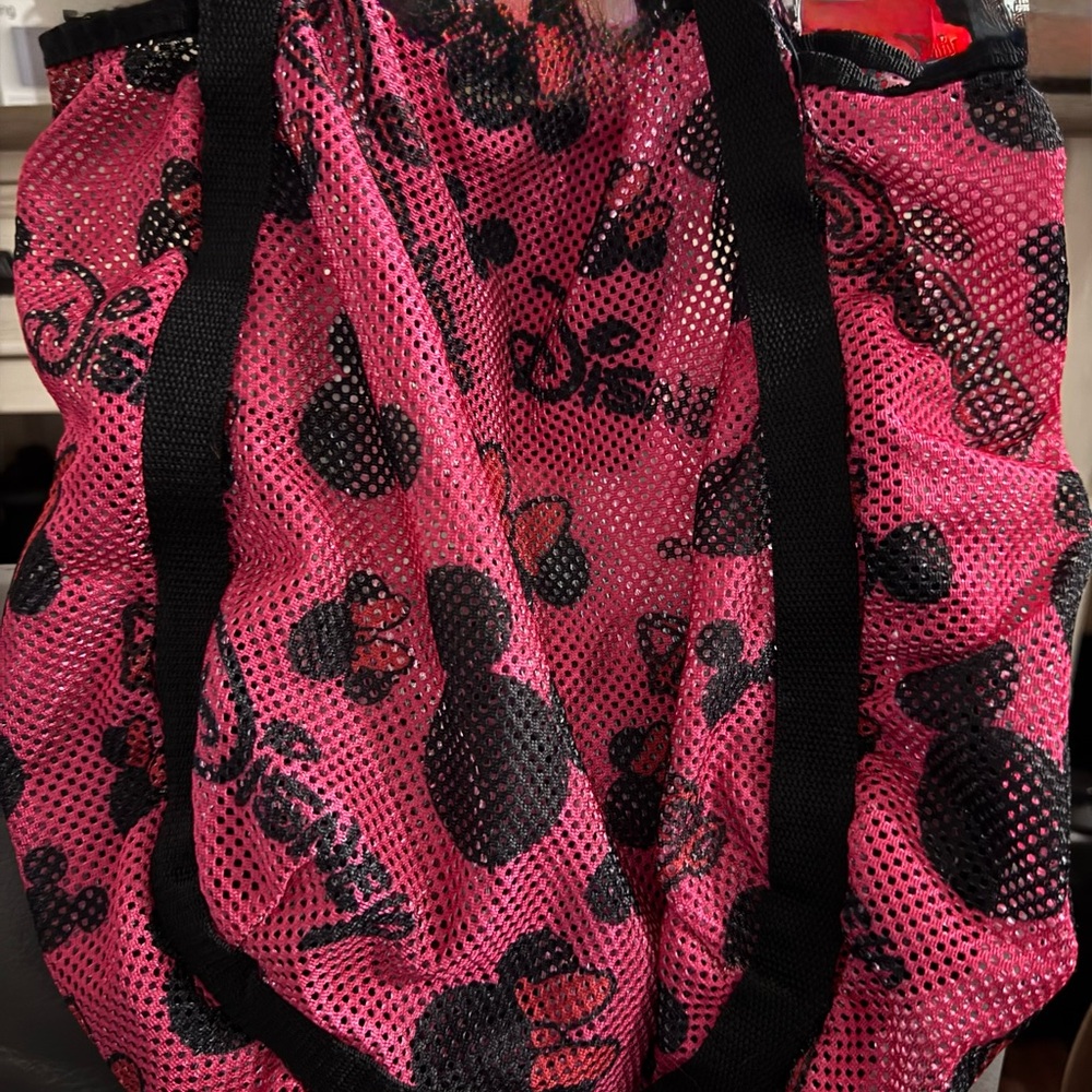 Disney Pink and Black Mesh Tote